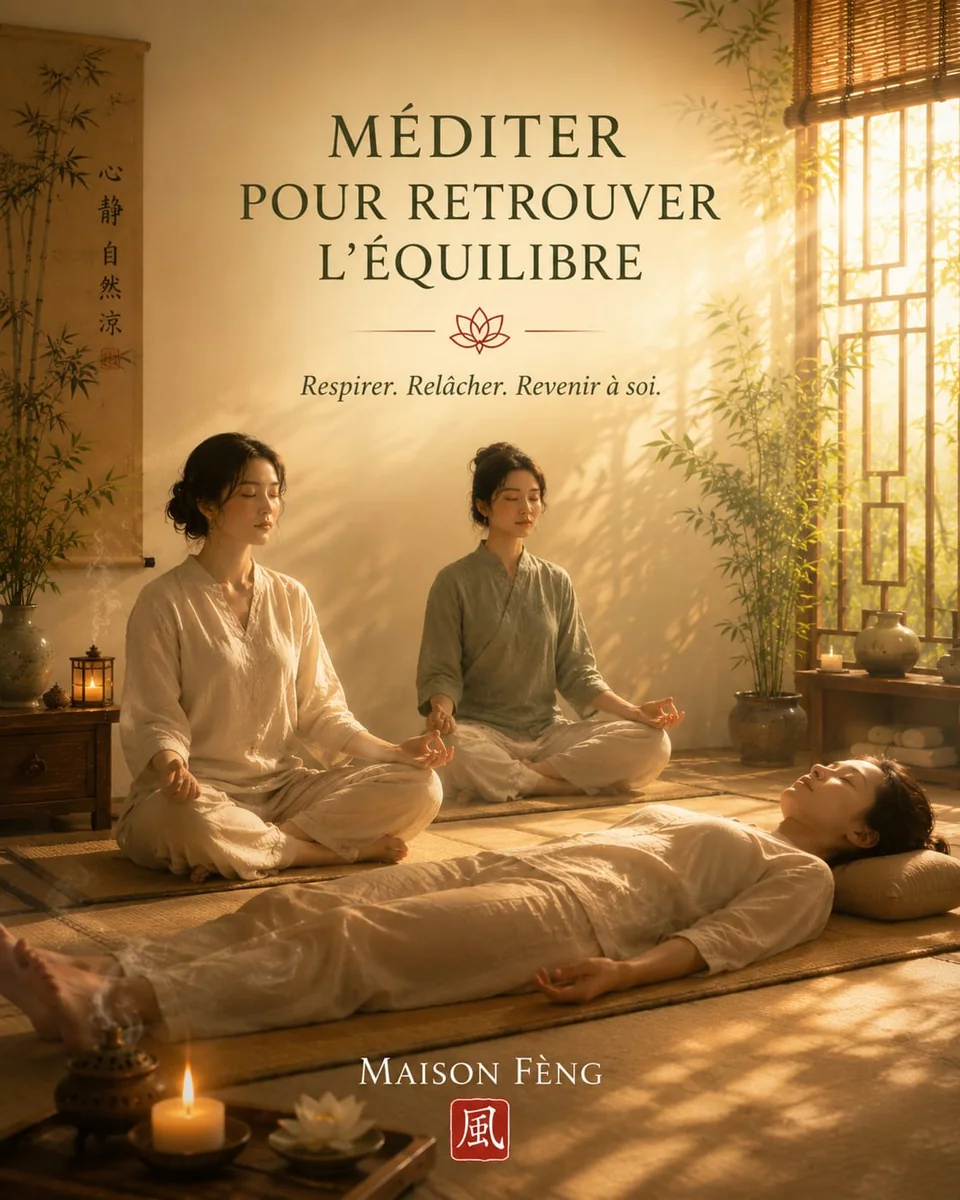 Méditation guidée et pratiques autour de l'énergie du Qi chez Maison Fèng